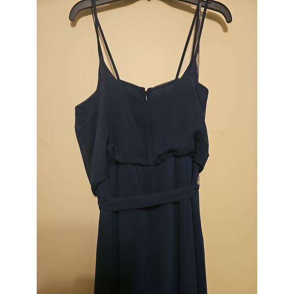 Vince Camuto‎ Sleeveless Chiffon Crop Jumpsuit in Navy Size 2 - Picture 6 of 10